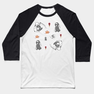 Funky ghost stickers Baseball T-Shirt